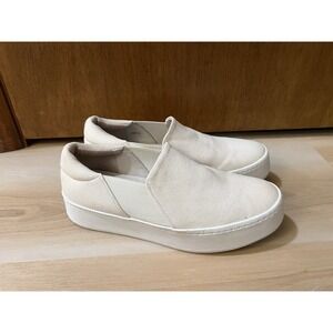 Vince Womens Light Tan Warren Platform Slip on Sneaker Shoes Size 8, EU 38